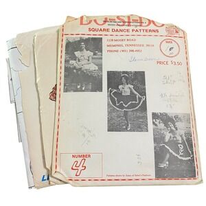Vintage Square Dance Sewing Patterns Lot Do-Si-Do Authentic MIsses Ladies Crafts